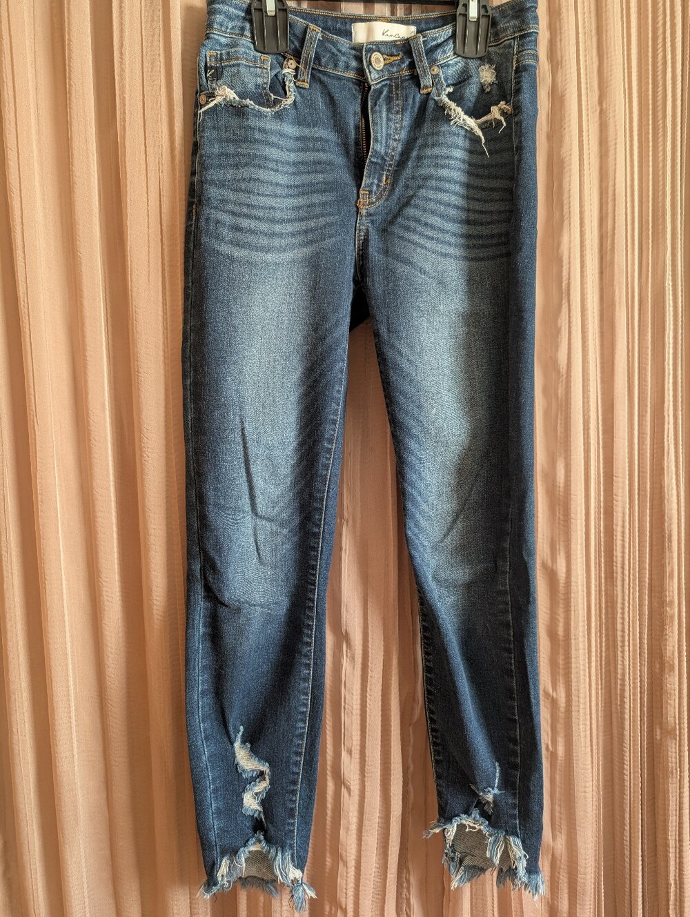 KanCan Medium/Dark Blue Distressed Skinny Jeans